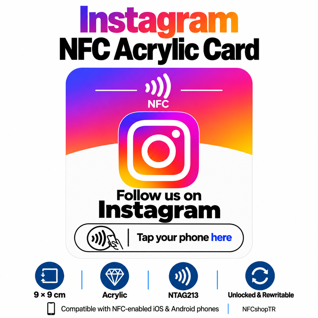 Gradient Instagram NFC Card