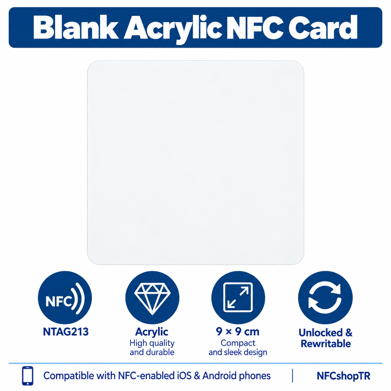 Blank Acrylic NFC Card — design 07
