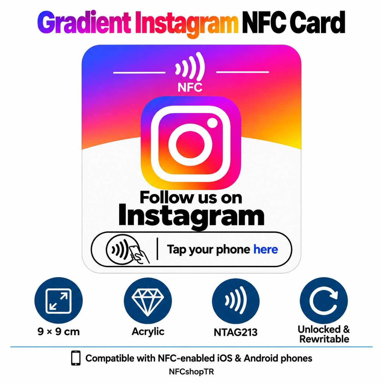 Gradient Instagram NFC Card
