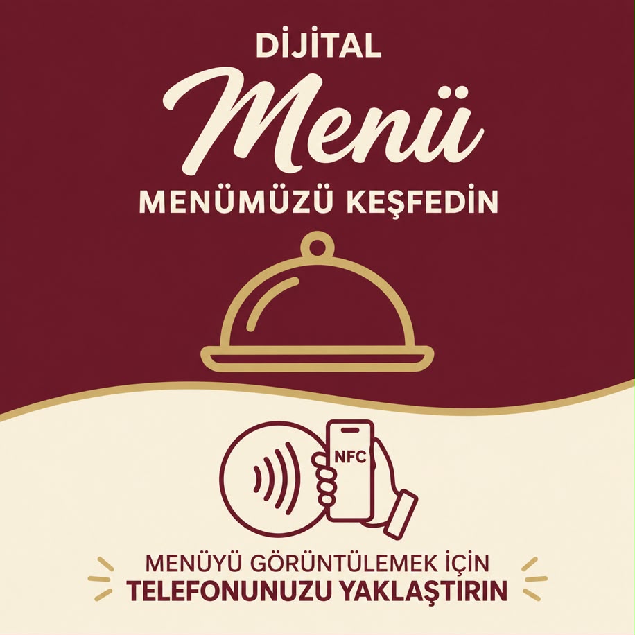 NFC Dijital Menü Kartı — tasarım örneği